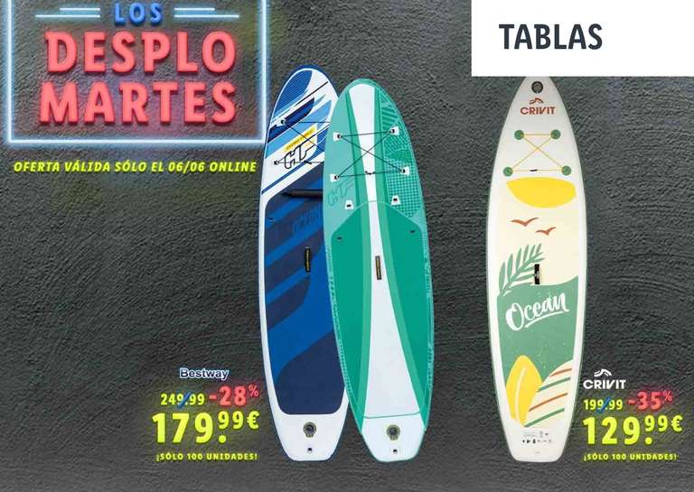 Tablas de Paddle Surf desde 129,99€