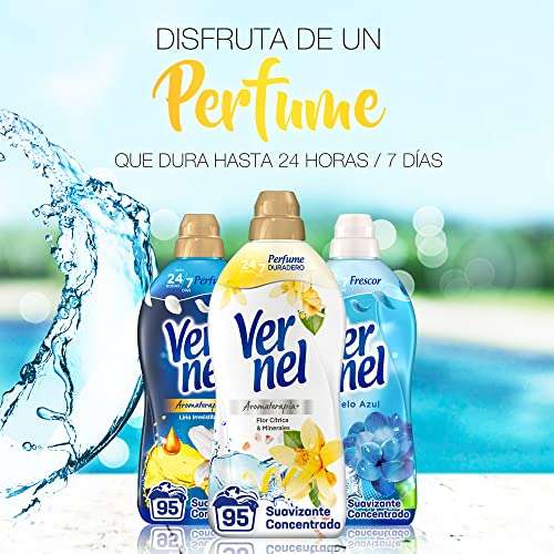 570 lavados Vernel Suavizante Concentrado Aromaterapia Flor Cítrica & Minerals Suavizante
