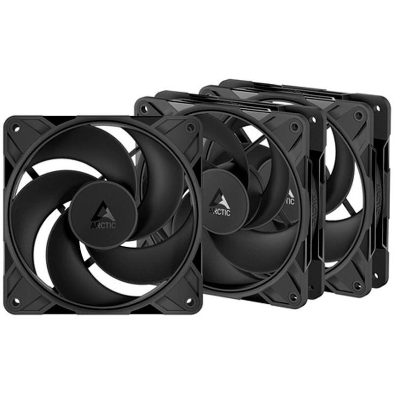 Ventilador Arctic P12 Pro Reverse PWM PST 120mm Triple Pack Negro