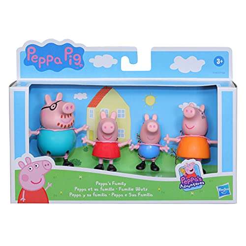 Peppa Pig - Peppa's Adventures - Peppa y su Familia - Set de 4 Figuras - 4 Figuras de la Familia Pig