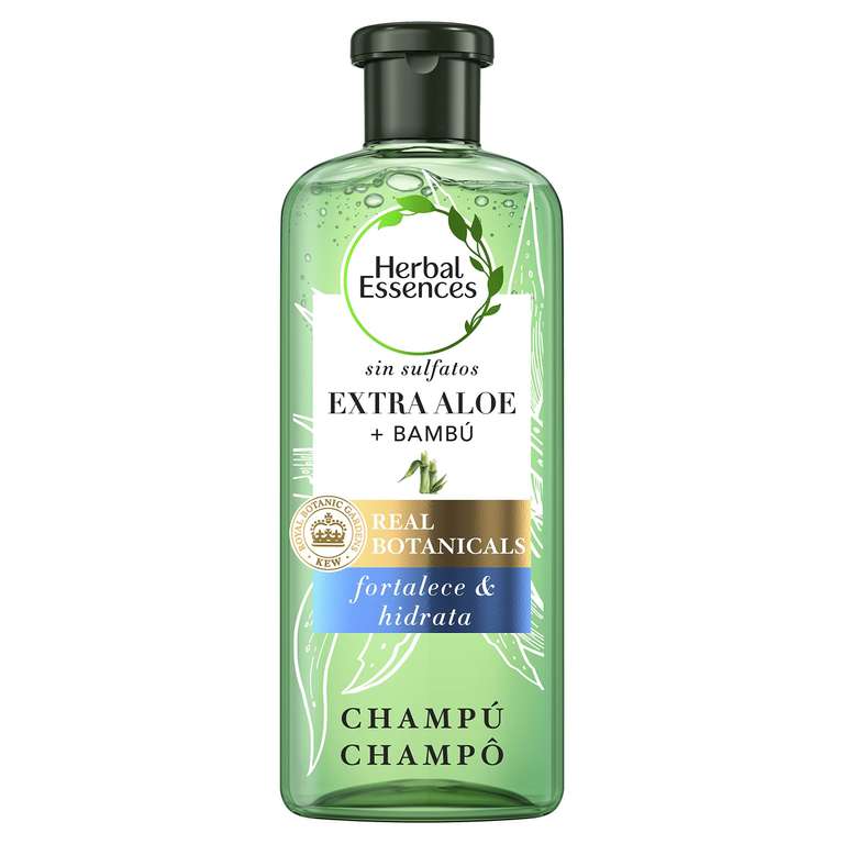 Herbal Essences Champú Renew Sin Sulfatos Con Aloe Intenso Y Bambú 380 ml [2 unidades]