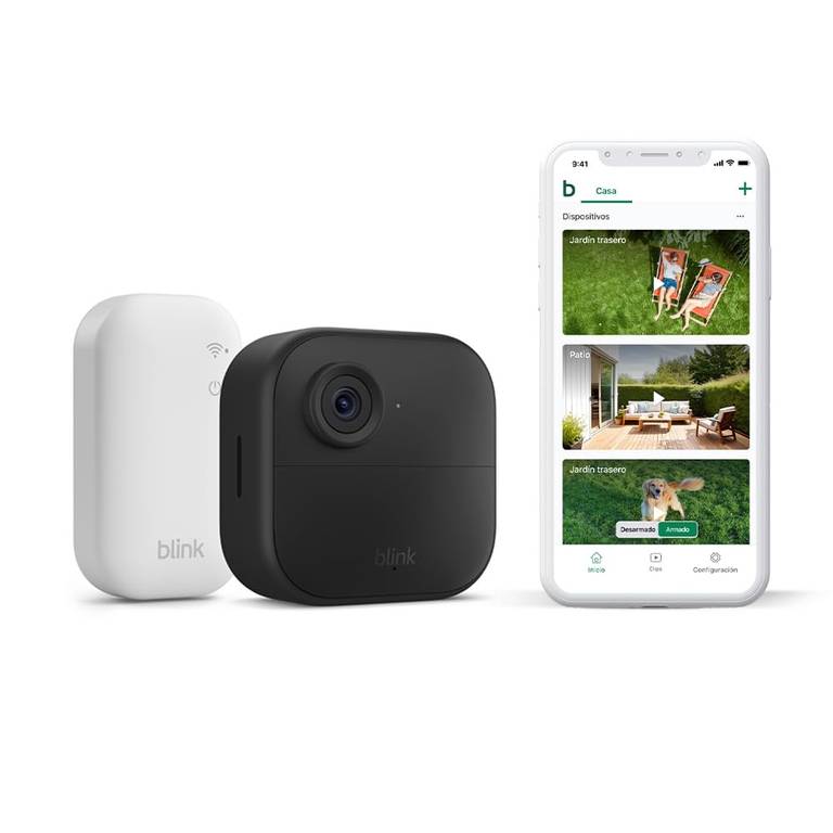 Cámara de seguridad inteligente Blink Outdoor 4 HD sin cables, 2 años autonomía, detección movimiento optimizada, Sync Module Core incluido