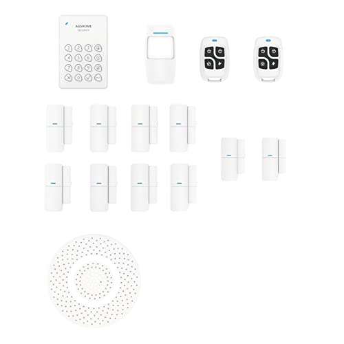 Alarma inalámbrica 15 Piezas WiFi Sistema antirrobo Inalámbrico Kit de Seguridad Ampliable - Compatible con Alexa, Asistente de Google