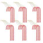 18 Piezas Bastones de Caramelo, Navidad Adornos bastón de Caramelo de Plástica para Árbol de Navidad, 12'5 cm