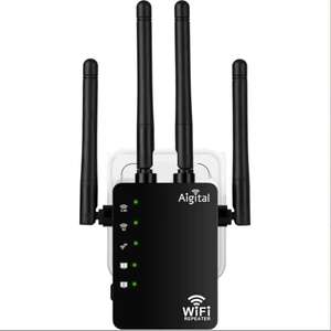 Repetidor wifi doble banda 2.4 & 5 Ghz 4 antenas 2 puertos ethernet LAN (7,7 con oferta de bienvenida)