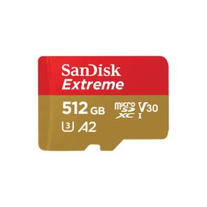 SanDisk 512GB Extreme tarjeta microSDXC + adaptador SD + RescuePro Deluxe hasta 190 MB/s con Clase A2 UHS-I Class 10 U3 V30