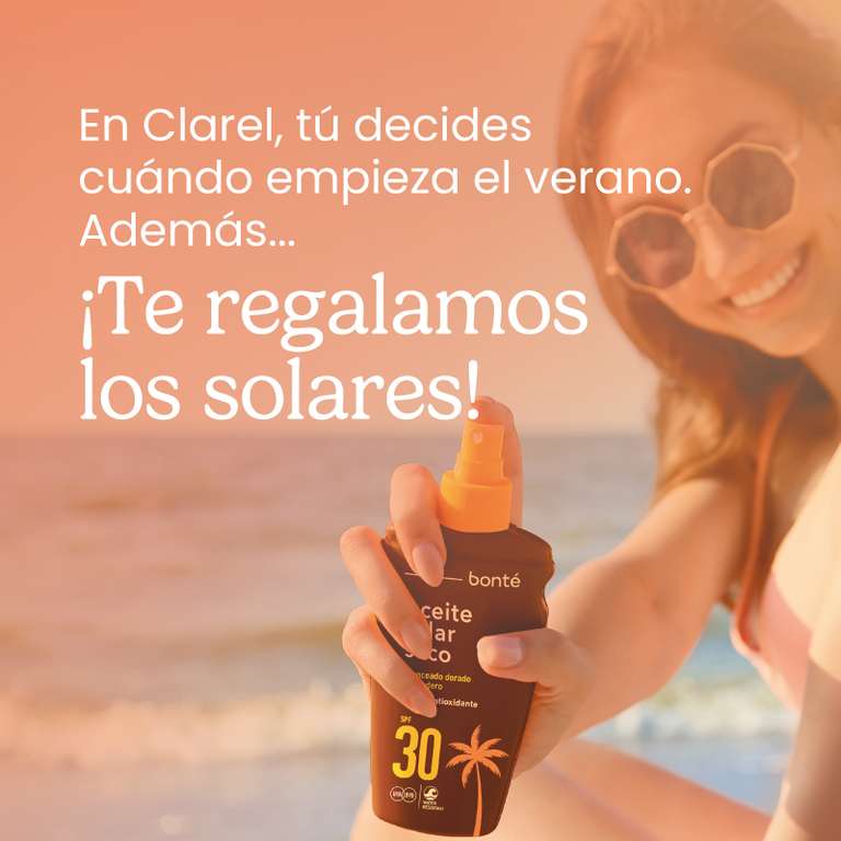 Reembolso total de cremas solares compradas en Clarel