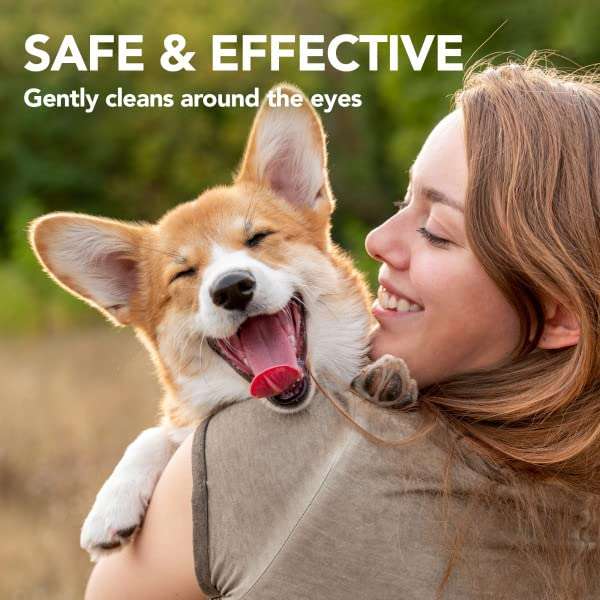 Bote con 100 almohadillas para limpieza ocular canina (sin parabenos y con ingredientes naturales)