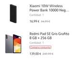 Redmi Pad SE [8GB + 256GB] + Powerbank carga inalámbrica. ESTUDIANTES. (112€ con mi points)