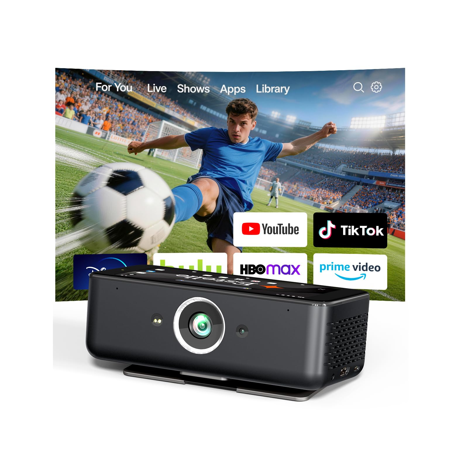 Proyector 4K con 64GB Almacenamiento, Batería Integrada, Android 12, 5,99" Pantalla Táctil (APLICAR CUPON DE 100€)