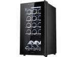 Vinoteca - Cecotec GrandSommelier 15000 Black Compressor, 15 botellas, 5 estantes, LED, Silencioso, 69 cm, Black