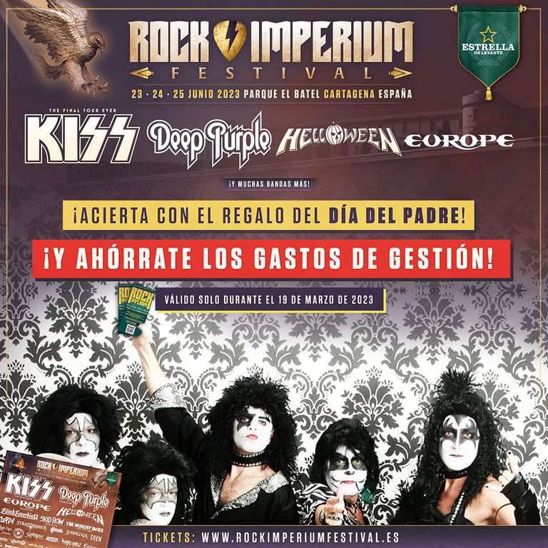Gastos de gestión gratis en entradas para Rock Imperium Festival 2023 (Cartagena) [SOLO HOY]