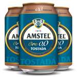 2x Amstel Oro 0,0 Cerveza Tostada Sin alcohol Pack Lata, 24 x 33cl. Total 48 latas. [13'77€/pack]