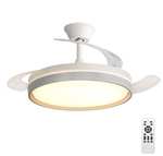 Ventilador de Techo LED Silencioso: Motor Reversible, 6 Velocidades, Control Remoto