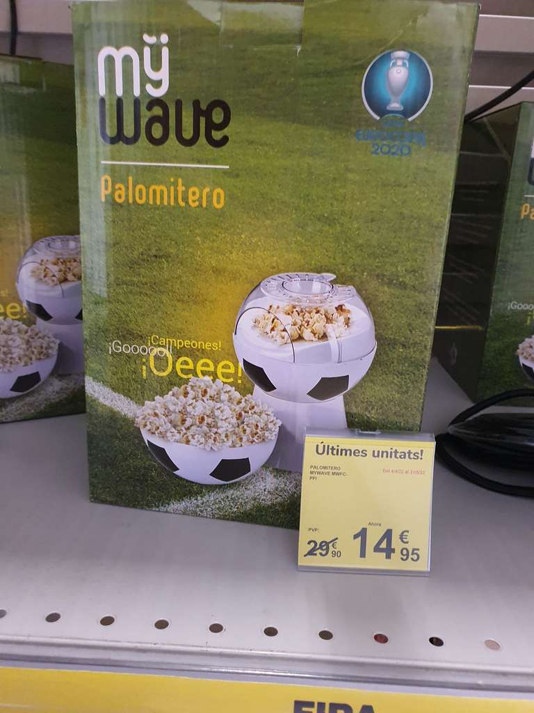 Carrefour Tarragona Maquina de Palomitas de maíz, Aire Caliente Sin Grasa  Aceite, Forma de Balón de futbol, Eléctrica, 1200W » Chollometro