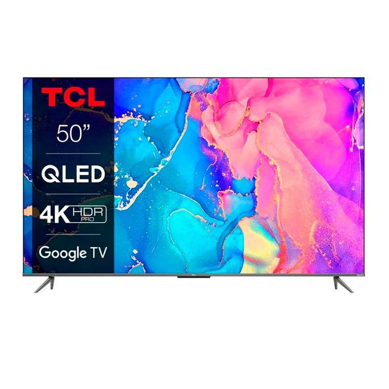 TV QLED - TCL 50C631, 50 pulgadas, 4K UHD, HDR10+, Game Master, Google TV, Negro