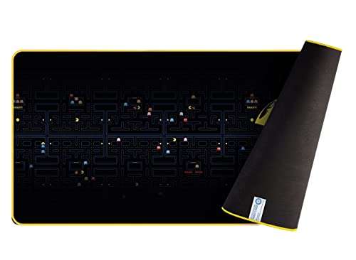 Konix Pac-Man o Naruto Shippuden Alfombrilla de ratón Gaming Gaming XXL 90 x 46 cm