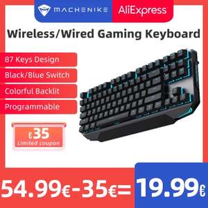 Machenike teclado mecánico wireless 54,99€ -35€ = 19,99€