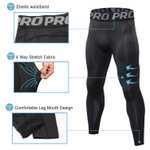 LNFINTDO Pack de 2 leggings de compresión deportivos para hombre, capa base fresca y seca para entrenamiento, entrenamiento atlético