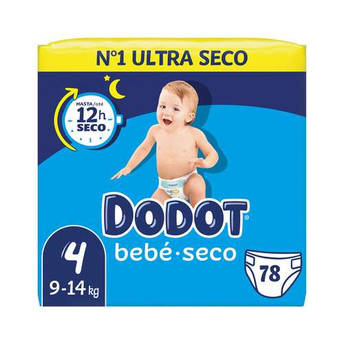 Pañal dodot bebe seco a 0.179 unidad.