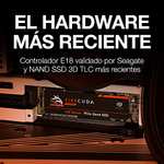 Seagate FireCuda 530 NVMe SSD, 2 TB M.2 PCIe Gen4 ×4 NVMe 1.4, 7300 MB/s, 3D TLC NAND, 2550 TBW, 1,8 M horas MTBF, para PS5/PC