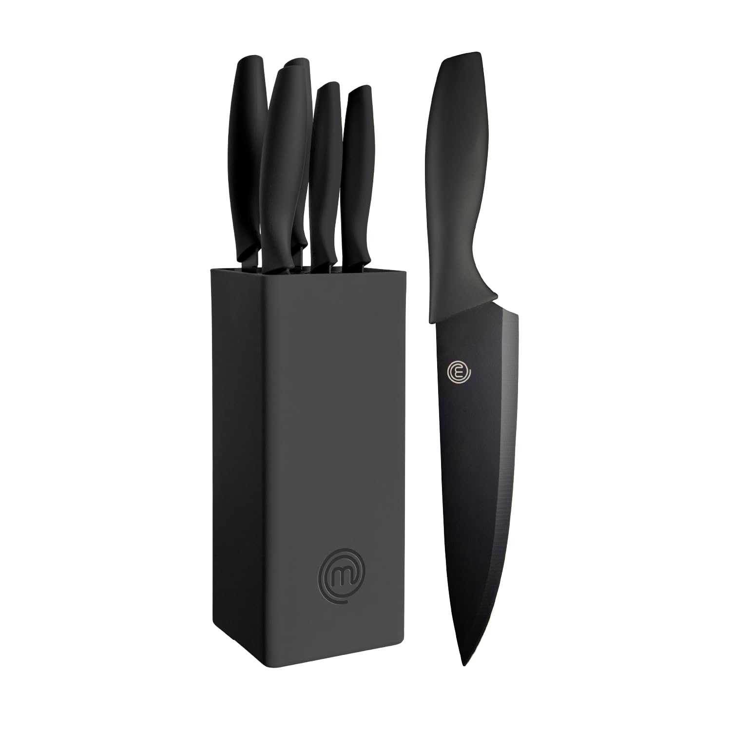 Set de 5 Cuchillos de Cocina MasterChef con Taco Universal (Acero Inoxidable)