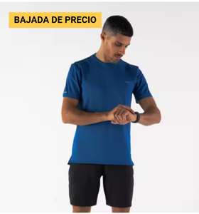 Camiseta running transpirable Hombre - KIPRUN Run 500 Dry Azul
