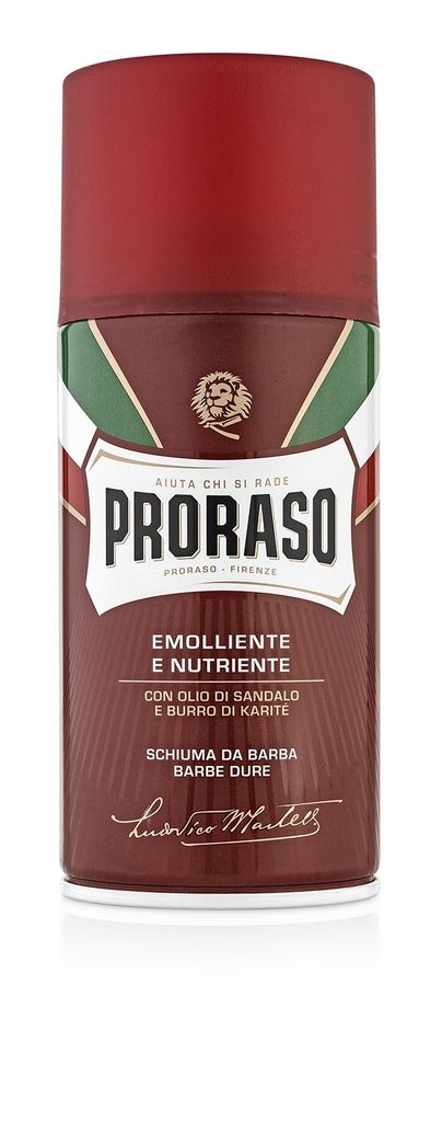 Proraso Espuma De Afeitar De Sándalo Y Manteca De Karité Para Barbas Duras - 300 Ml. 380 g [ aún más barato 2,98€ C.R + Descuento]