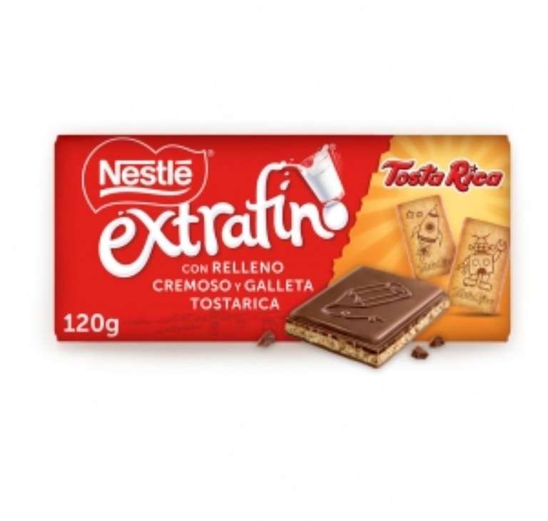 3x Chocolate con relleno cremoso y trozos de galleta Tosta Rica Nestlé Extrafino[1'02€/ud]
