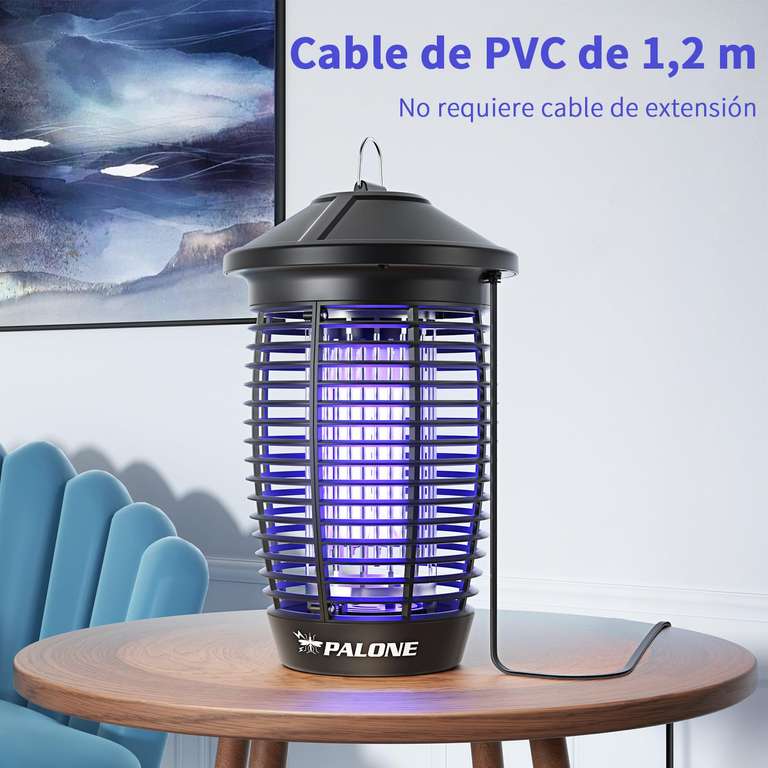 PALONE Lámpara Antimosquitos Electrico 20W 4500V UV - Alcance Efectivo de 100m²