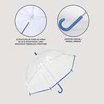 Paraguas Transparente de Frozen 2 | Apertura Manual, Compuesto por 8 Varillas. Licencia Oficial Disney
