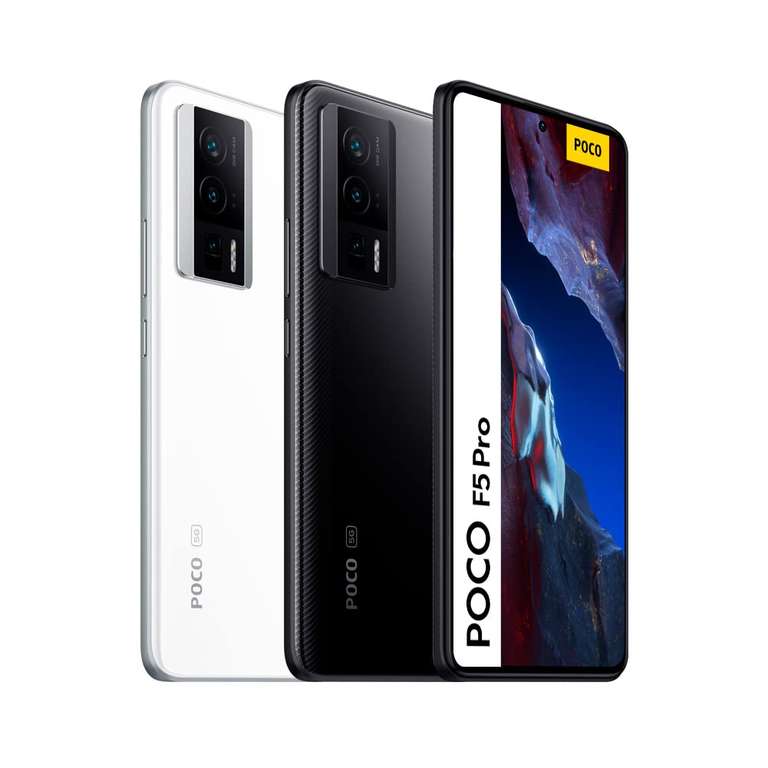 POCO F5 Pro 5G - Smartphone de 12+256GB, Pantalla de 6.67” 120Hz WQHD+  AMOLED, Snapdragon 8+ Gen 1, Triple Camara 64MP con OIS , 5160mAh, NFC,  Negro