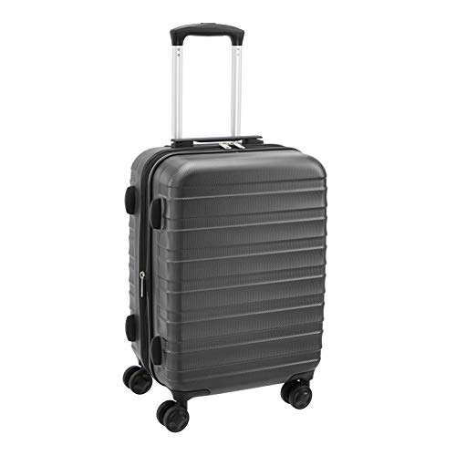 Amazon Basics 20" ABS Luggage, Grey. Aplicar cupón -40%. Buenas valoraciones.
