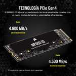 Corsair MP600 GS 2 TB SSD PCIe Gen4 x4 NVMe M.2 - TLC NAND de Alta Densidad