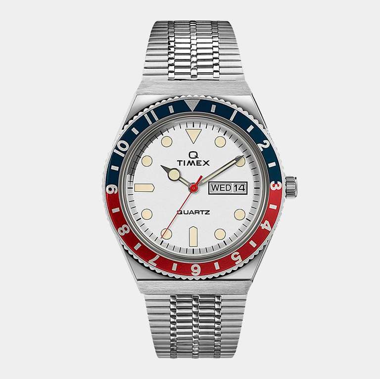 Timex – Reloj Q Diver Inspired Reissue Acero inoxidable White Dial.
