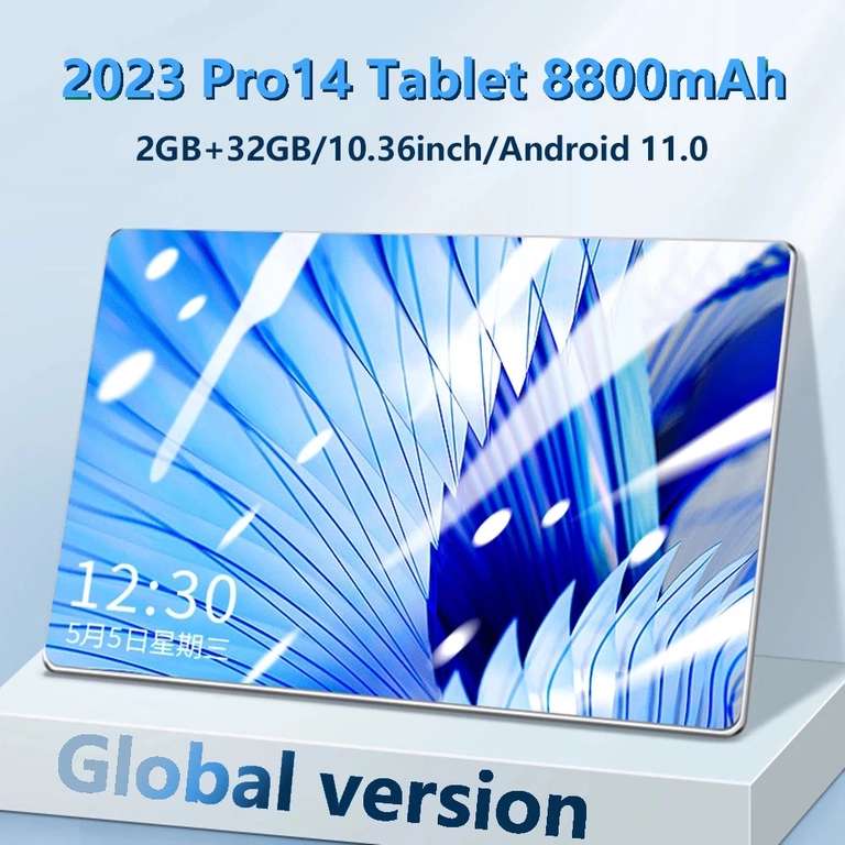 Tablet Pro 14 con Android 2023, 10,36 pulgadas, 8 núcleos, 2GB de RAM, 32GB de ROM (4 colores) (envió desde Francia)