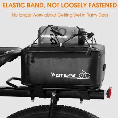 WEST BIKING-bolsa impermeable para maletero de bicicleta eléctrica, bolsa reflectante para equipaje de viaje, 4L