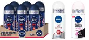 6x Desodorantes NIVEA MEN Roll on Dry Impact + 2x Desodorantes Nivea A Elegir