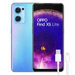OPPO Find X5 Lite 5G - Smartphone 256GB, 8GB RAM, Dual SIM, Pantalla 6,43”, Cámara 64MP+8MP+2MP, Vídeo 4K, Carga Rápida 65W – Azul