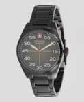 Swiss Military Hanowa reloj negro acero