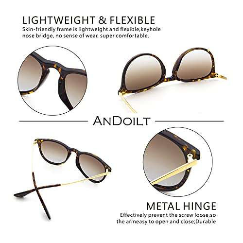 Pack 2 gafas ANDOILT Gafas de Sol Polarizadas Vintage