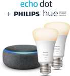 Echo Dot (3.ª, 5.ª generación) + Pack de 2 Philips Hue