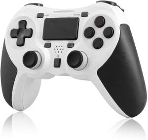 Mando PS4, Controlador Inalámbrico PlayStation 4 y PC, Panel Táctil Gamepad con Doble Vibración y Función de Audio, Agarre Antideslizante