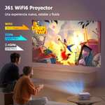 Proyector 4K 【Autoajuste Sistema】 Proyector 750ANSI Full HD 1080P Nativo