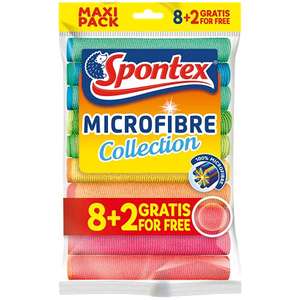 Spontex - 10 Paños de Microfibra Multiuso + reembolso de 4€ (c. recurrente)