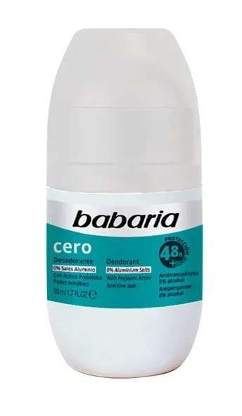 Babaria - Desodorante Roll On Cero 0% Alcohol 0% Sales Aluminio (compra recurrente)