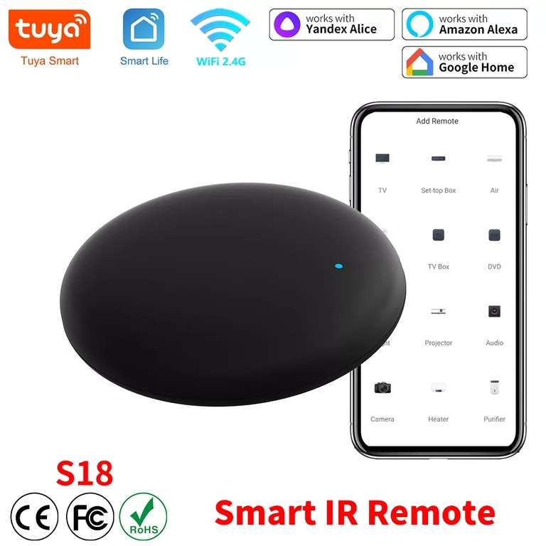 Control remoto Tuya WiFi IR para Smart Home