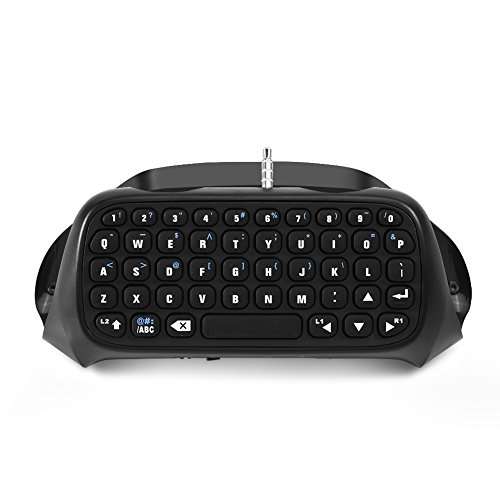 Mini teclado Bluetooth Chatpad para Mando PlayStation 4, PS4 Pro, con Altavoz y Micro