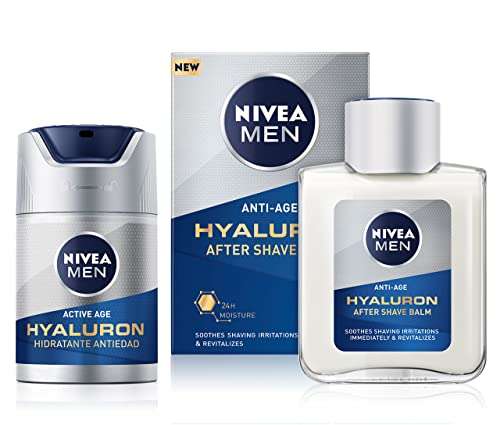 NIVEA MEN Hyaluron Crema Hidratante Antiedad FP15 + NIVEA MEN Hyaluron Bálsamo After Shave