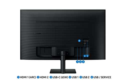 Samsung S32BM702 - Monitor Smart de 32" 4K UHD (3840 x 2160, Smart TV, HDMI, USB C, Bluetooth, AirPlay, WiFi, Office 365, 16:9,+ Altavoces